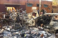 무슬림들의 시위로 불에 탄 니제르 수도 니아메의 한 교회. ⓒ한국오픈도어선교회