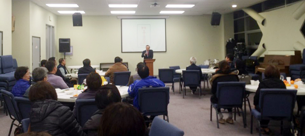 은혜동산 준비를 위한 모임이 열리고 있다. 