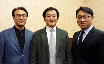 주신 부회장, 김회창 회장, 신용석 총무 