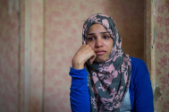 눈물을 흘리고 있는 시리아의 한 여학생. ⓒ 월드비전