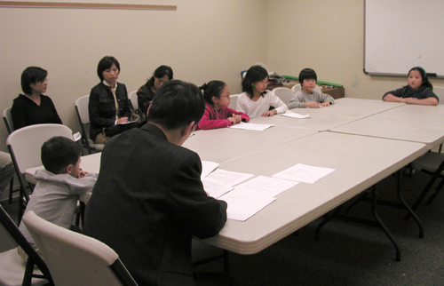 영어부 어린이 암송대회 모습