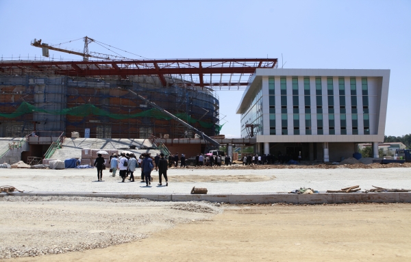 ▲육군훈련소 연무대교회 새 예배당이 65%의 공정률을 보이고 있다. ⓒ한국기독교군선교연합회