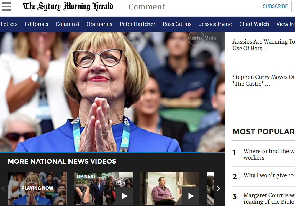 이번 사건에 대한 시드니모닝헤럴드의 보도. ⓒ시드니모닝헤럴드 캡쳐