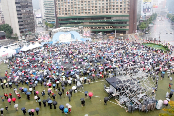 

▲서울광장에서 진행된 한 기독교 행사 모습(상기 사진은 기사 내용과 무관)