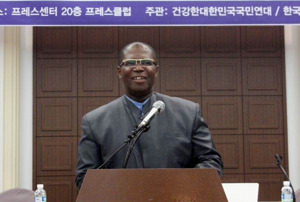 ▲조셉 아고 대사가 연설하고 있다. ⓒ이대웅 기자