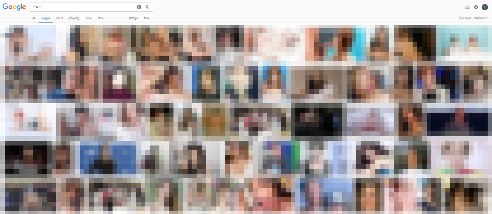 구글에서 ‘포르노’를 검색한 결과. ⓒ구글 캡쳐