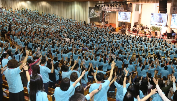 ▲파주 기도원에서 성회가 진행되고 있다. ⓒ교회 제공