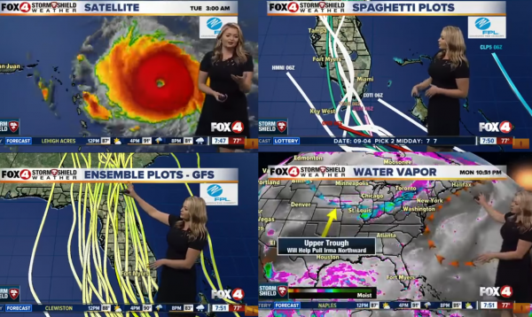 ▲미국 현지 뉴스가 허리케인 어마에 대한 설명을 하고 있다. ⓒFOX 4 NEWS