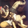 ▲베드로 사도 그림은 카라바조의 '성 베드로 사도의 순교'(1601년).