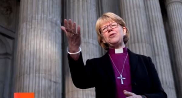 ▲사라 멀랠리(Sarah Mullally) 데본주 크레디톤 부주교. ⓒKBS 캡처
