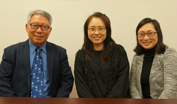 선교회 김영찬 대표, 유수진 간사, 한나 박 사무장