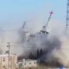 ▲중국의 한 교회가 당국에 의해 폭파되는 모습. ⓒ유튜브 영상 캡쳐