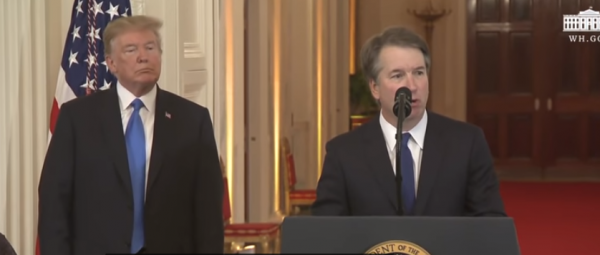 대법관 후보로 지명된 캐버너 판사(우)ⓒ백악관 유튜브 채널 캡처