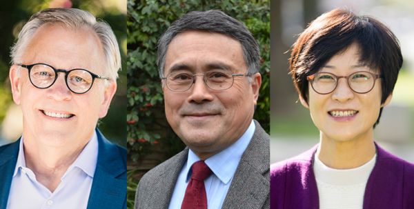 ▲왼쪽부터 마크 래버튼 총장, 김창환 센터장, 조은아 박사. ⓒ풀러신학교 제공