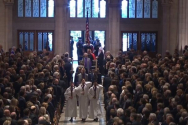 조지 W.H. 부시의 장례식이 진행되고 있다. ⓒ유튜브 영상 캡쳐