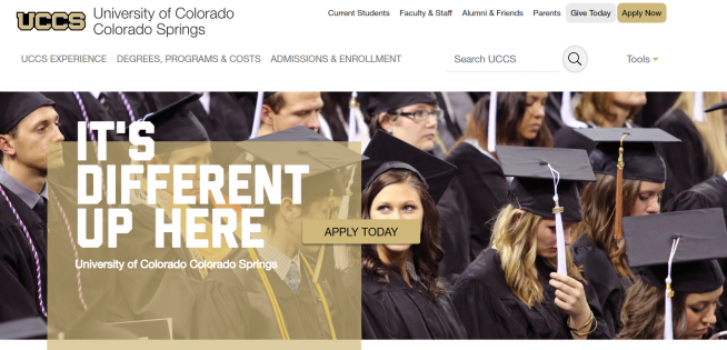 ⓒ콜로라도 스프링스 대학 웹사이트 캡처