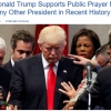 기도 받고 있는 도널드 트럼프 대통령 / 출처 = 카리스마뉴스 캡처