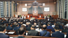 故 이희호 여사의 장례예배가 고인이 생전 장로로 있던 서울 창천교회에서 드려지고 있다. ⓒ김진영 기자