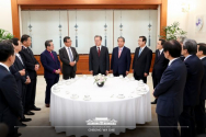 지난 3일 청와대 본관 인왕실에서 ‘한국교회 주요 교단장 초청 오찬간담회’가 열렸다. ⓒ청와대