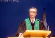 한교총 공동대표회장인 김태영 예장 통합 총회장 