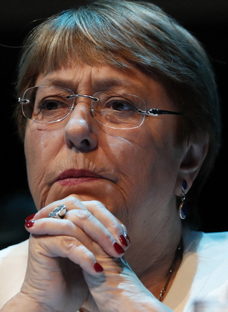 미첼 바첼레트 유엔인권최고대표 ©뉴시스