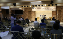 (사)한국교회법학회 25회 학술세미나가 ‘코로나 사태와 한국교회의 법적 과제’를 주제로 개최됐다. 한교연 권태진 대표회장이 설교하고 있다. ⓒ송경호 기자