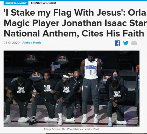 조나단 아이작 선수(오른쪽에서 두번째).