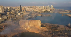 폭발 사고 직후 베이루트 항구의 모습. ⓒSky News