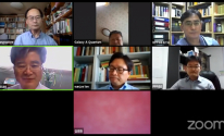 제 11회 케리그마 신학 컨퍼런스가 유튜브에서 온라인 실시간 중계로 진행되는 모습. 중앙이 이은재 교수 모습.