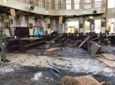 지난해 1월 발생한 테러로 피해를 입었던 마운트 카멜 대성당의 모습.