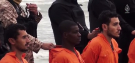 2015년 2월 리비아 시르테의 한 해변가에서 20명의 콥트 기독인과 함께 처형된 매튜 아야리가. ⓒTKList 영상 캡쳐