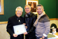 왼쪽부터 황선규 선교사, 김경식 선교사, 좐 황 장로