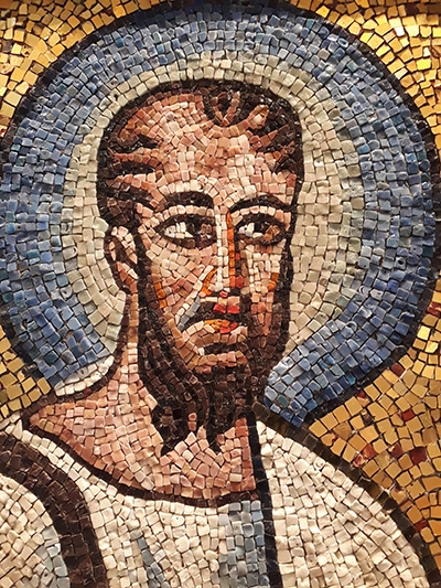 사도 바울의 모자이크(야완의 땅 마게도냐 중심 도시인 데살로니키의 옛 교회 전시물)