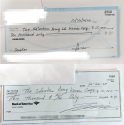 구세군 나성교회에 연일 기부된 1만달러 고액 수표