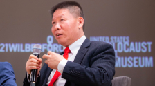 ‘차이나 에이드(China Aid)’의 설립자인 밥 푸(Bob Fu) 목사가 지난해 2월5일 워싱턴D.C. 홀로코스트 박물관에서 열린 행사에서 발언하고 있다.