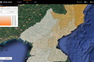 밀도 관련 북한 지도. ⓒ비주얼 아틀라스