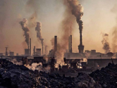 중국의 한 중화학공업 단지. 대기오염과 환경파괴 행태가 극심하다. ⓒbrecorder.com 캡처