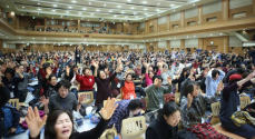 2020년 1월 6-10일 ‘제23회 북한구원 금식성회’에서 북한 구원과 복음통일을 위해 부르짖어 기도하는 성도들. ⓒ에스더기도운동