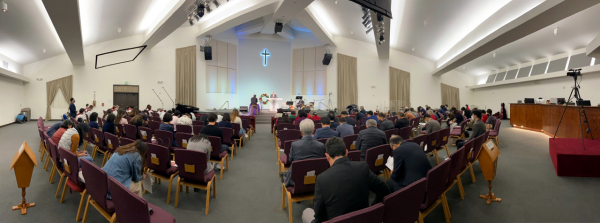 만남의교회에서 진행된 2021년 샌퍼난도밸리 한인교회 교역자협의회 성탄절 축하 ‘연합찬양예배’