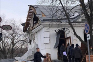 러시아군의 폭격으로 파괴된 우크라이나정교회 수도원의 모습. ⓒ우크라이나 특별통신정보보호국(SSSCIP) 공식 트위터