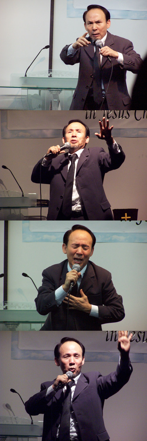 이영식 문화선교사는 30일 뉴욕코너스톤교회에서 모노드라마를 선보였다.