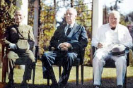 카이로선언에 참석한 장개석, 루즈벨트, 처칠