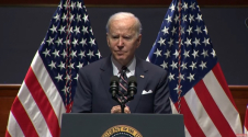조 바이든 대통령이 국가조찬기도회에 참석했던 당시 모습. ⓒ유튜브 영상 캡쳐