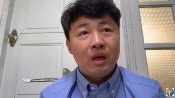 배영호 전도사(장신대학교 신학대학원)가 제15차 '글로벌복음통일 연합기도회'에서 간증했다. ©기드온동족선교 TV 유튜브 캡쳐