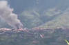 미얀마 친주 탈틀랑 마을의 가옥들이 불타고 있다.(기사와 관련 없음) ©RFA 보도화면 캡춰