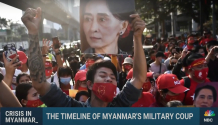  미얀마 군부 쿠데타 항의 시위