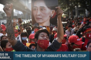  미얀마 군부 쿠데타 항의 시위
