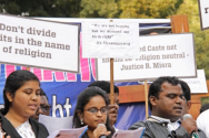 인도 달리트 차별정책 반대 시위