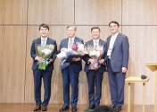(왼쪽부터) 문대원·유기성·김홍주(실행총무)·이재훈 목사.