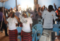 에리트레아 난민촌 교회에서 예배드리고 있는 그리스도인들. ⓒ한국순교자의소리